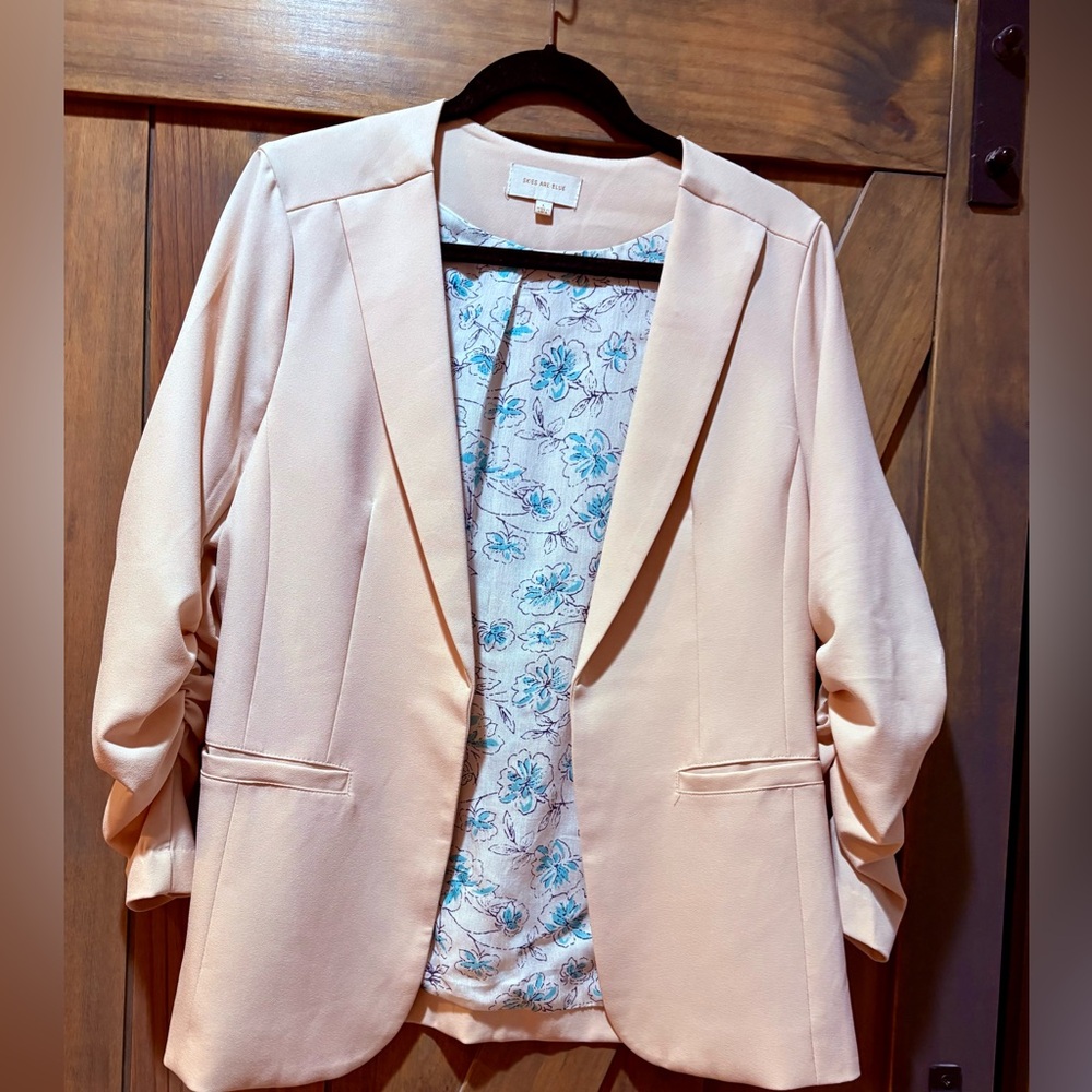 Skies Are Blue Blush Pink Blazer